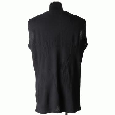 Deformed Stripe Pattern Tank Top　BLACK No.5