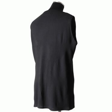 Deformed Stripe Pattern Tank Top　BLACK No.6