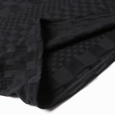 Gradient Plaid Pattern Jumbo Tee　BLACK No.10