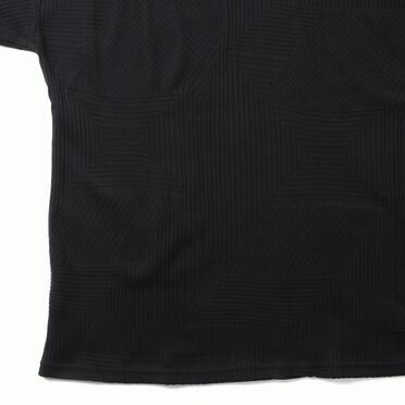 Deformed Stripe Pattern Jumbo Tee　BLACK No.9