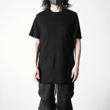 Deformed Stripe Pattern Tank Top　BLACK No.17