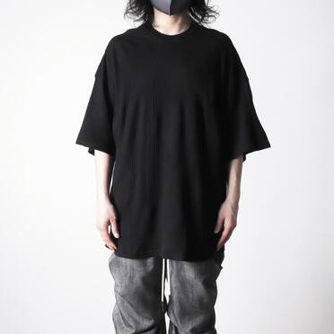 Deformed Stripe Pattern Jumbo Tee　BLACK No.11