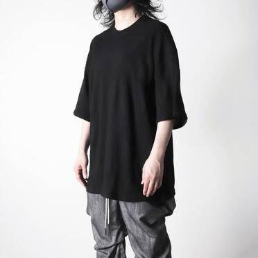 Deformed Stripe Pattern Jumbo Tee　BLACK No.12