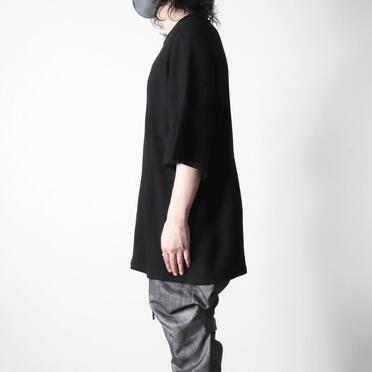 Deformed Stripe Pattern Jumbo Tee　BLACK No.13