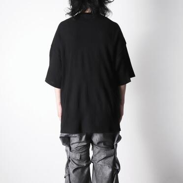 Deformed Stripe Pattern Jumbo Tee　BLACK No.15