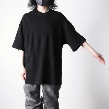 Deformed Stripe Pattern Jumbo Tee　BLACK No.17