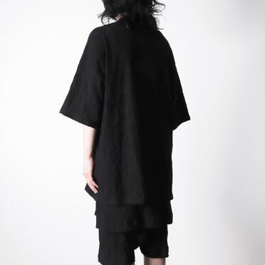 Gradient Plaid Pattern Jumbo Tee　BLACK No.14