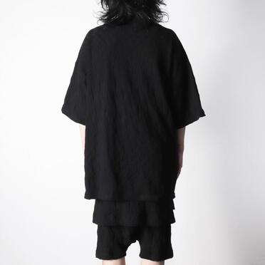 Gradient Plaid Pattern Jumbo Tee　BLACK No.15
