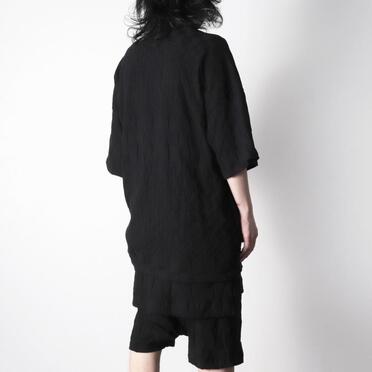 Gradient Plaid Pattern Jumbo Tee　BLACK No.16