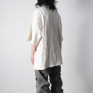 Gradient Plaid Pattern Jumbo Tee　CREAM No.14