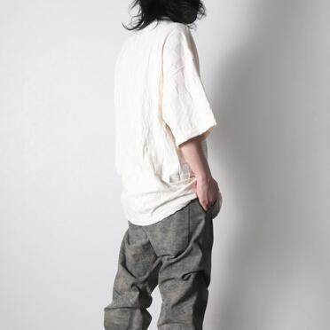 Gradient Plaid Pattern Jumbo Tee　CREAM No.16