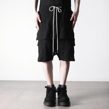 Gradient Plaid Pattern Layered Shorts　BLACK No.13