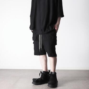Gradient Plaid Pattern Layered Shorts　BLACK No.21