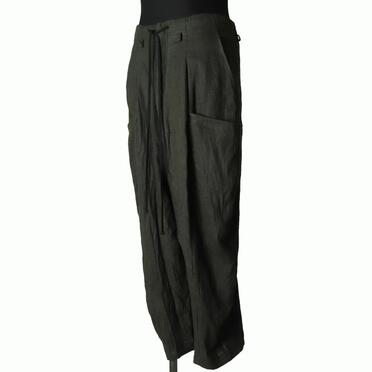 リネンキャンバス両面起毛 バルーンパンツ　KHAKI No.2