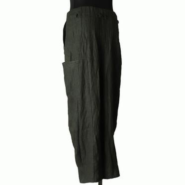 リネンキャンバス両面起毛 バルーンパンツ　KHAKI No.4