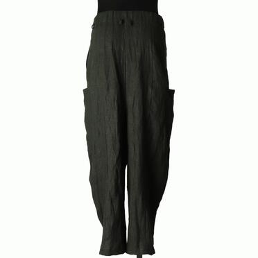 リネンキャンバス両面起毛 バルーンパンツ　KHAKI No.5