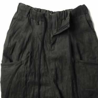 リネンキャンバス両面起毛 バルーンパンツ　KHAKI No.7
