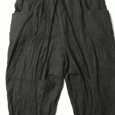 リネンキャンバス両面起毛 バルーンパンツ　KHAKI No.10