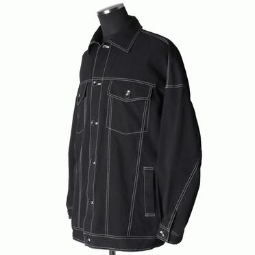 オーガニックコットン オーバーサイズジャケット　BLACK×WHITE No.2