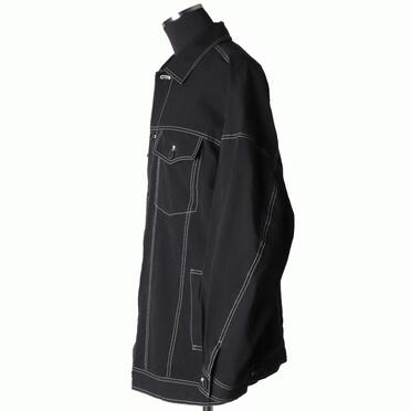 オーガニックコットン オーバーサイズジャケット　BLACK×WHITE No.3