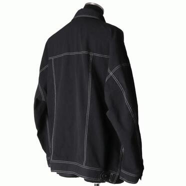 オーガニックコットン オーバーサイズジャケット　BLACK×WHITE No.6