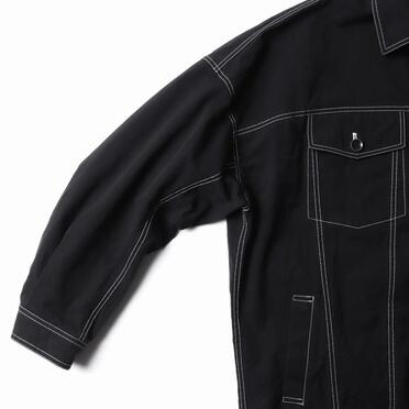 オーガニックコットン オーバーサイズジャケット　BLACK×WHITE No.8
