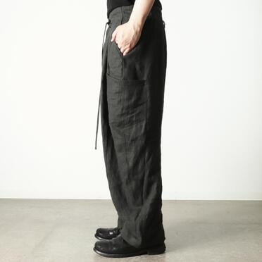 リネンキャンバス両面起毛 バルーンパンツ　KHAKI No.17