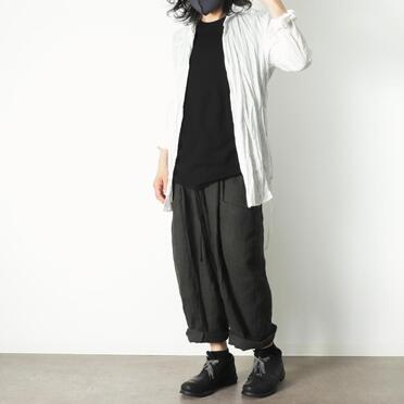 リネンキャンバス両面起毛 バルーンパンツ　KHAKI No.22