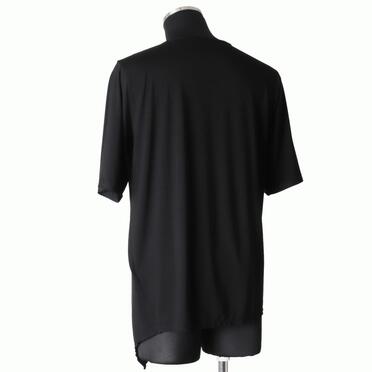 レーヨンベア天竺 アシンメトリーTシャツ　BLACK No.4