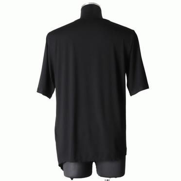 レーヨンベア天竺 アシンメトリーTシャツ　BLACK No.5