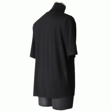 レーヨンベア天竺 アシンメトリーTシャツ　BLACK No.6