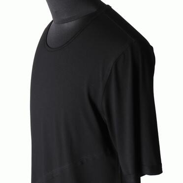 レーヨンベア天竺 アシンメトリーTシャツ　BLACK No.8