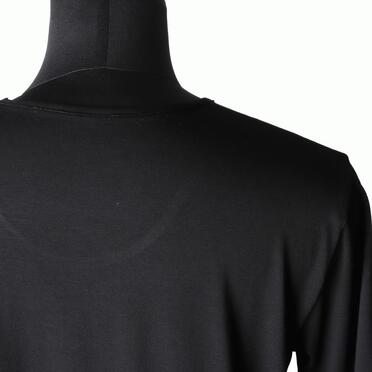 レーヨンベア天竺 アシンメトリーTシャツ　BLACK No.9