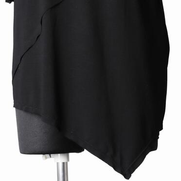 レーヨンベア天竺 アシンメトリーTシャツ　BLACK No.11