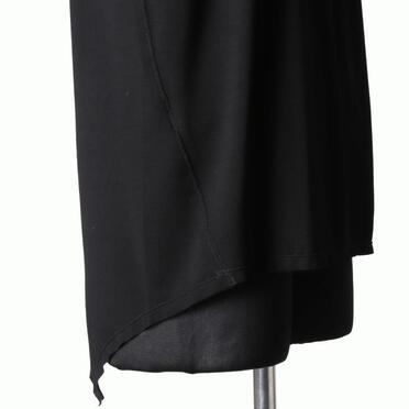 レーヨンベア天竺 アシンメトリーTシャツ　BLACK No.12