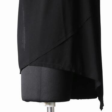 レーヨンベア天竺 アシンメトリーTシャツ　BLACK No.13