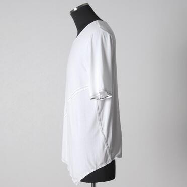 レーヨンベア天竺 アシンメトリーTシャツ　WHITE No.3