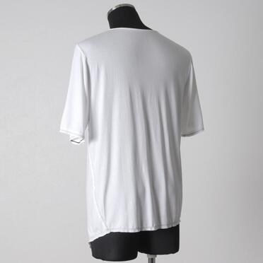 レーヨンベア天竺 アシンメトリーTシャツ　WHITE No.4