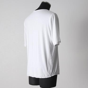 レーヨンベア天竺 アシンメトリーTシャツ　WHITE No.6