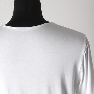 レーヨンベア天竺 アシンメトリーTシャツ　WHITE No.9