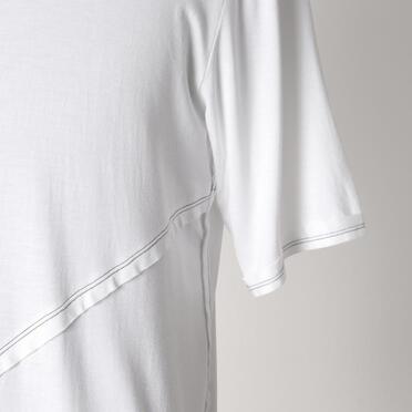 レーヨンベア天竺 アシンメトリーTシャツ　WHITE No.10