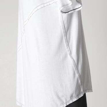 レーヨンベア天竺 アシンメトリーTシャツ　WHITE No.11