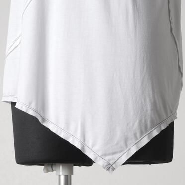 レーヨンベア天竺 アシンメトリーTシャツ　WHITE No.12