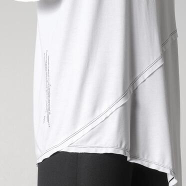レーヨンベア天竺 アシンメトリーTシャツ　WHITE No.13