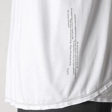 レーヨンベア天竺 アシンメトリーTシャツ　WHITE No.14