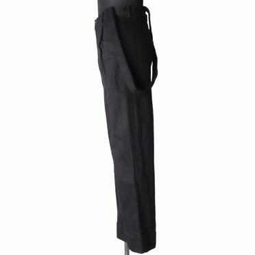 ストレッチデニム サスペンダー付きワイドパンツ　BLACK No.3