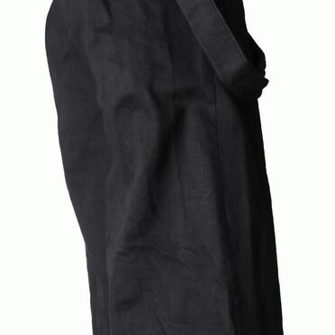 ストレッチデニム サスペンダー付きワイドパンツ　BLACK No.10