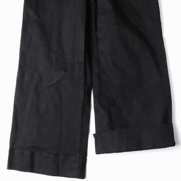 ストレッチデニム サスペンダー付きワイドパンツ　BLACK No.13
