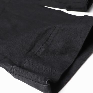 ストレッチデニム サスペンダー付きワイドパンツ　BLACK No.14