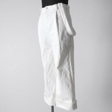 ストレッチデニム サスペンダー付きワイドパンツ　WHITE No.2